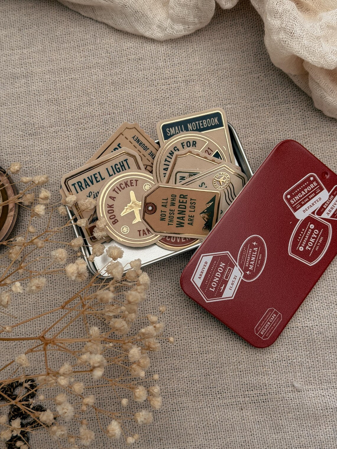 Travel Tin & Die Cut Sticker Set