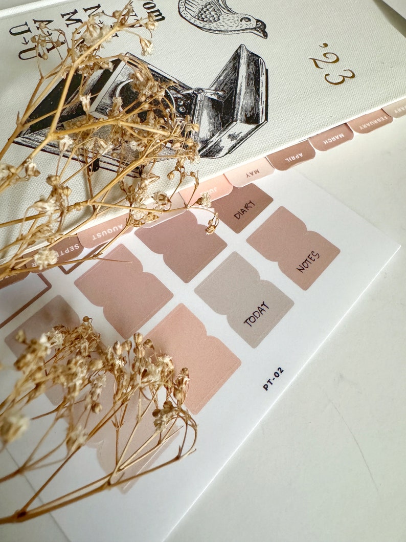 Neutral Planner Tab Stickers