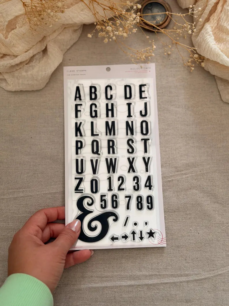 Large Letters & Numbers | Clear Jelly Stamps