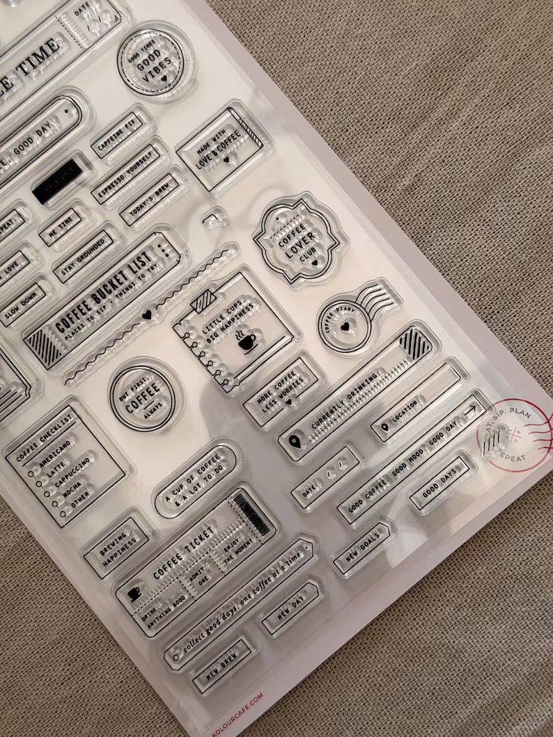 Coffee Themed | Clear Jelly Stamps