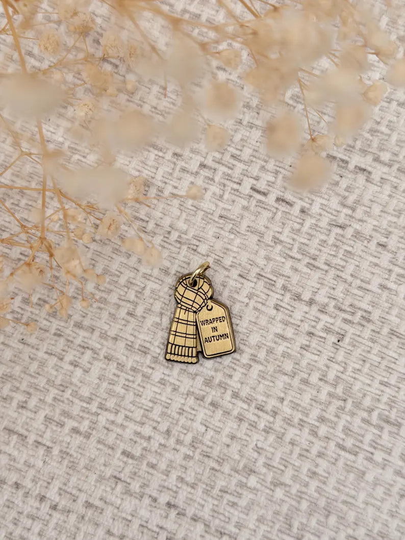Autumn Scarf | Brass Planner Charm