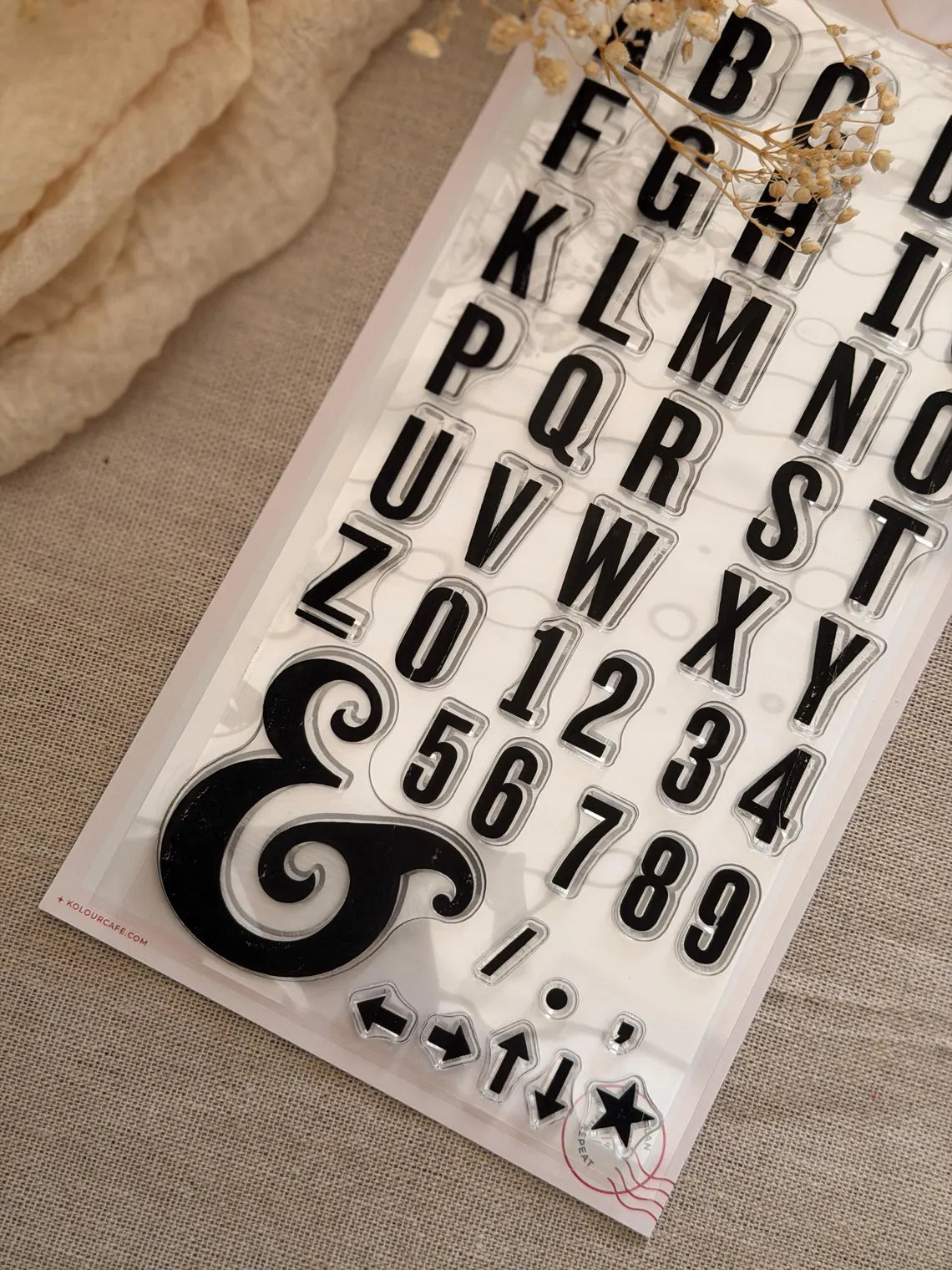 Large Letters & Numbers | Clear Jelly Stamps