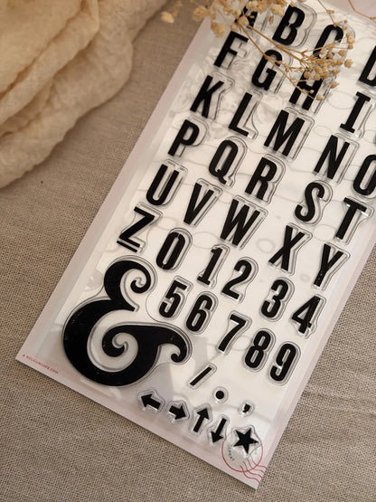 Large Letters & Numbers | Clear Jelly Stamps