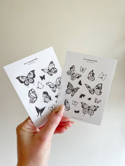 Monochrome Butterflies Stickers | N4