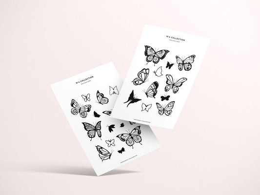 Monochrome Butterflies Stickers | N4