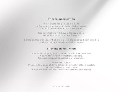 Monochrome Butterflies Stickers | N4
