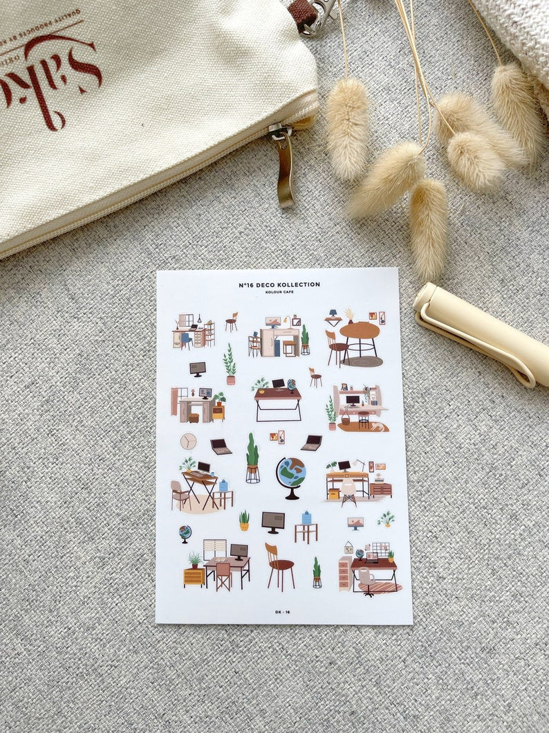 Korean Japanese Style Furniture Stickers | N16