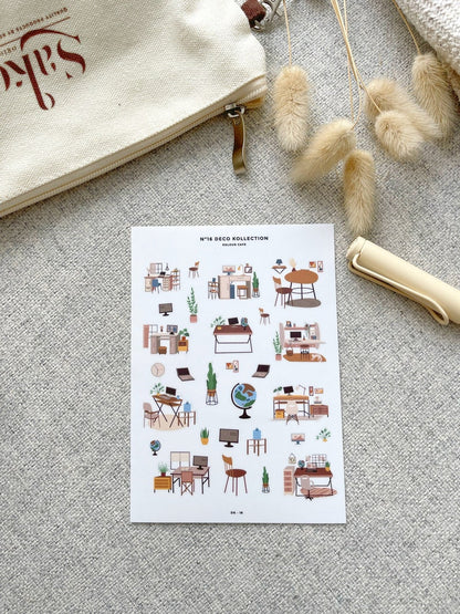 Korean Japanese Style Furniture Stickers | N16