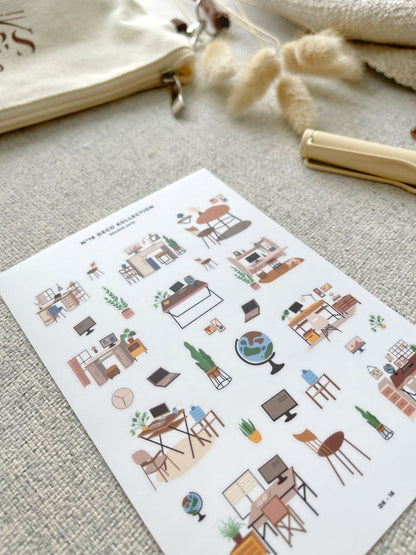 Korean Japanese Style Furniture Stickers | N16