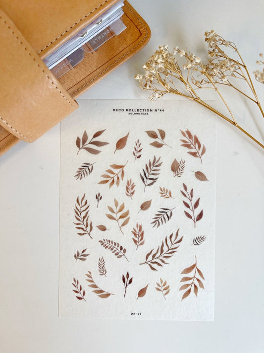Neutral Autumn Leaves Stickers | N44