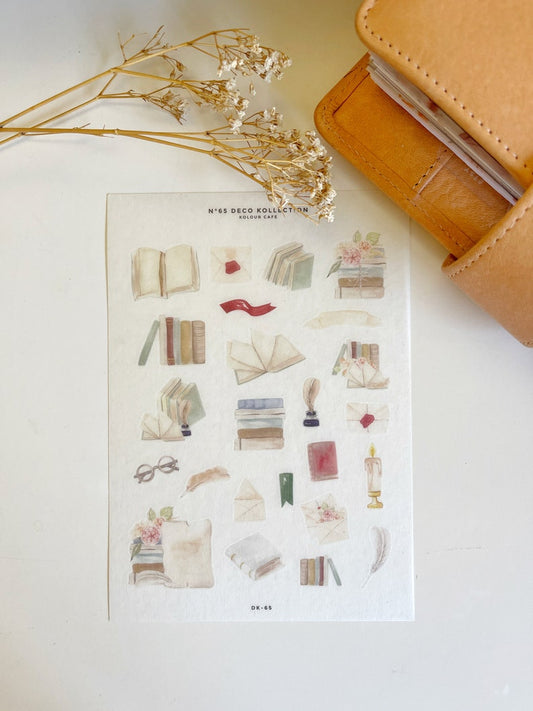 Vintage Book Themed Stickers | N65