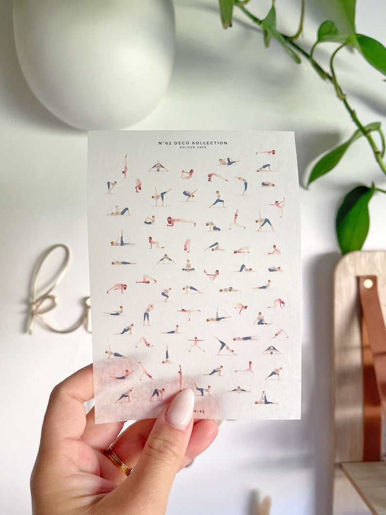 Mini Yoga Sticker Sheet | N62
