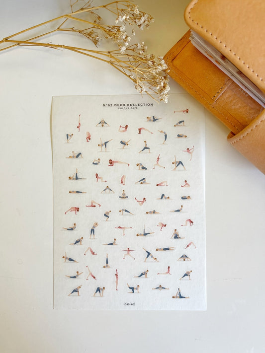 Mini Yoga Sticker Sheet | N62