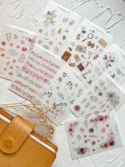 Green Floral Stickers | N51 N52