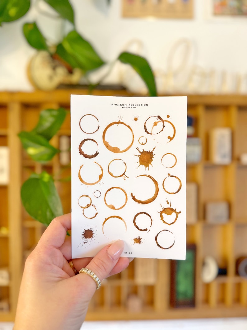 Coffee Stain Stickers | Kofi 03