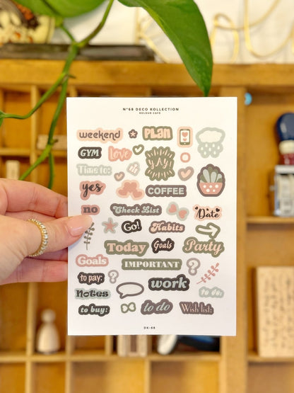 Pretty Journaling Stickers | N68