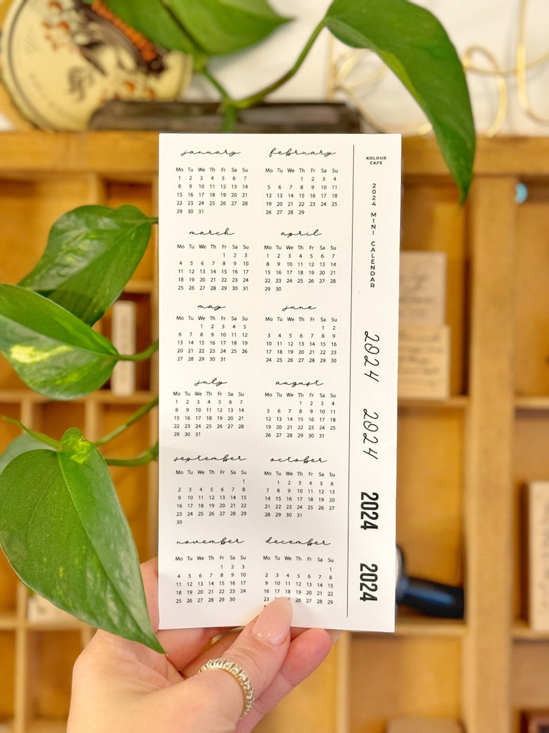2024 Mini Calendar Stickers