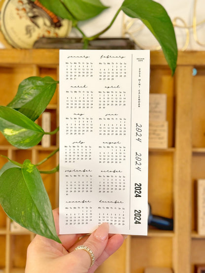 2024 Mini Calendar Stickers