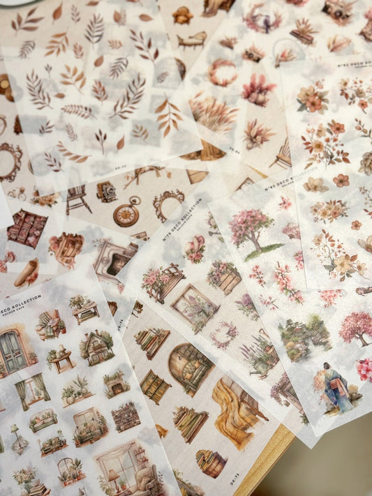 Vintage Library Stickers | N73