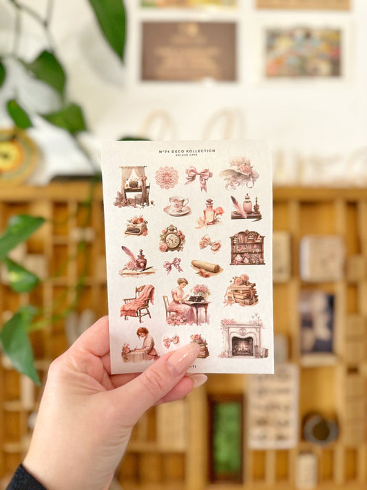Pink Library Stickers | N74