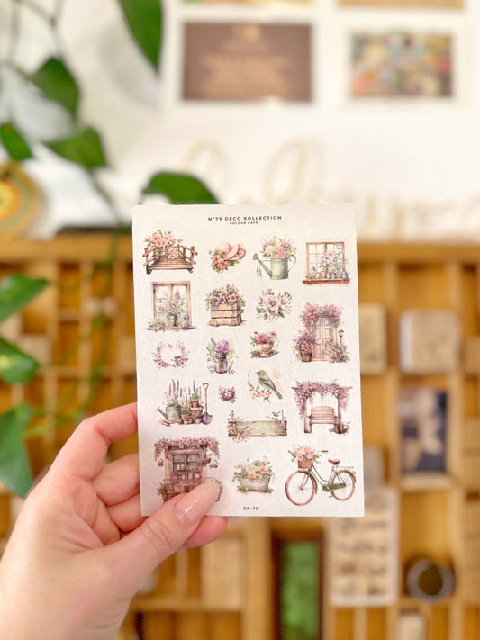 Pink Floral Spring Stickers | N79