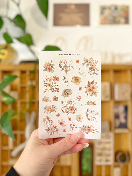 Neutral Floral Stickers | N82
