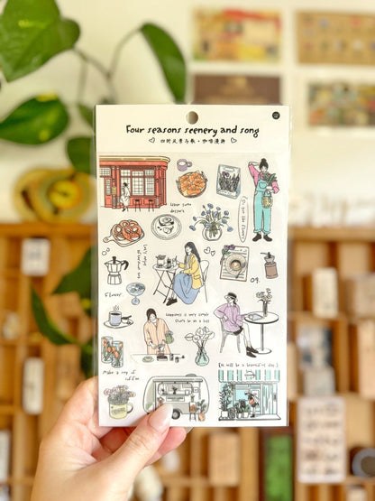 Kawaii Daily Life Sticker Sheet