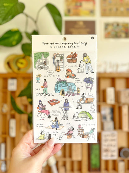 Kawaii Daily Life Sticker Sheet