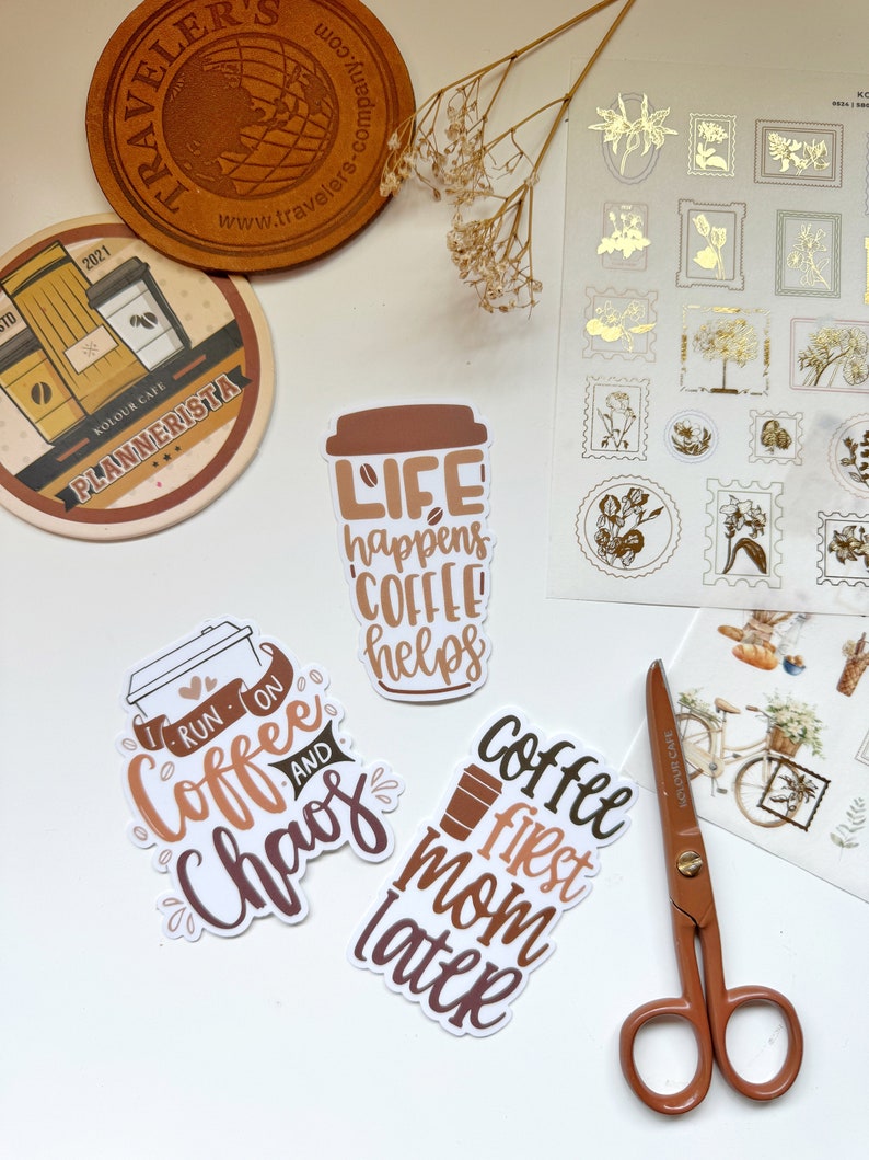 Coffee Quote Stickers