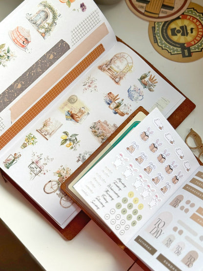 Foiled Sticker Album Insert for Traveler's Notebook | Coffee Lover