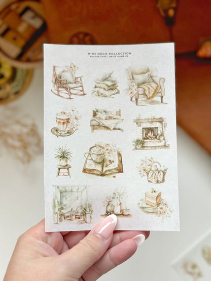 Neutral Aesthetic Home Stickers |  N92 N93 N94