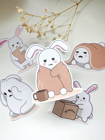 Bean Character Die Cut Stickers