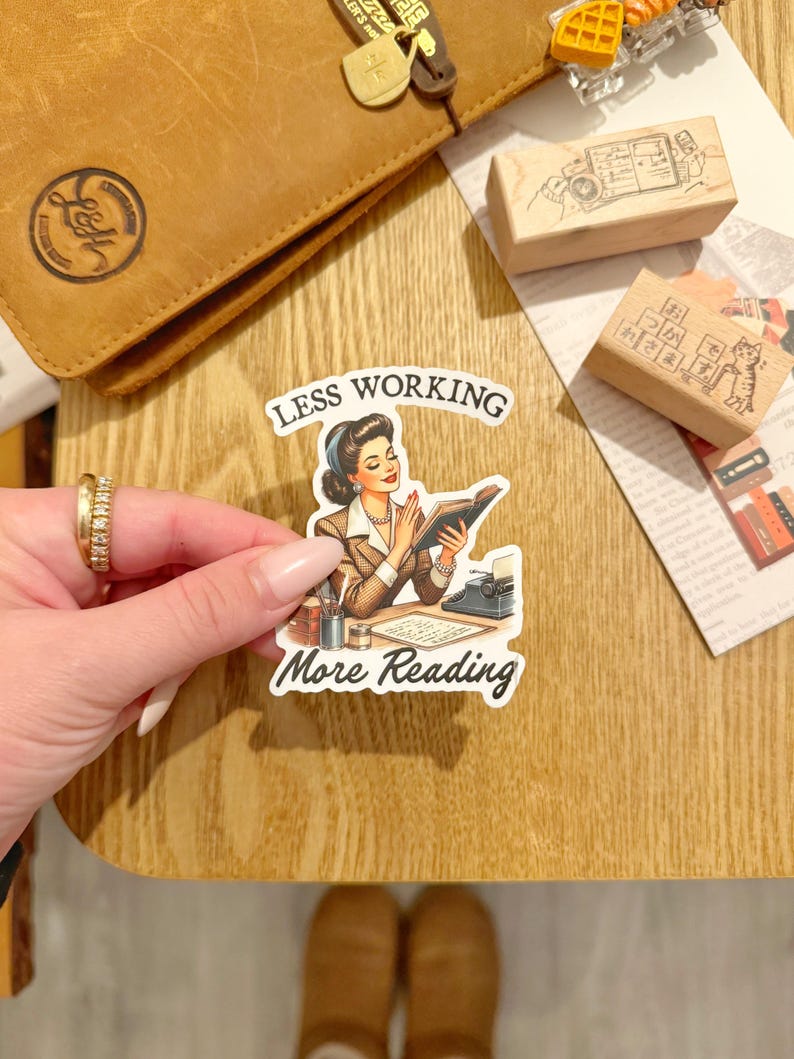 Book Vintage Vinyl Stickers