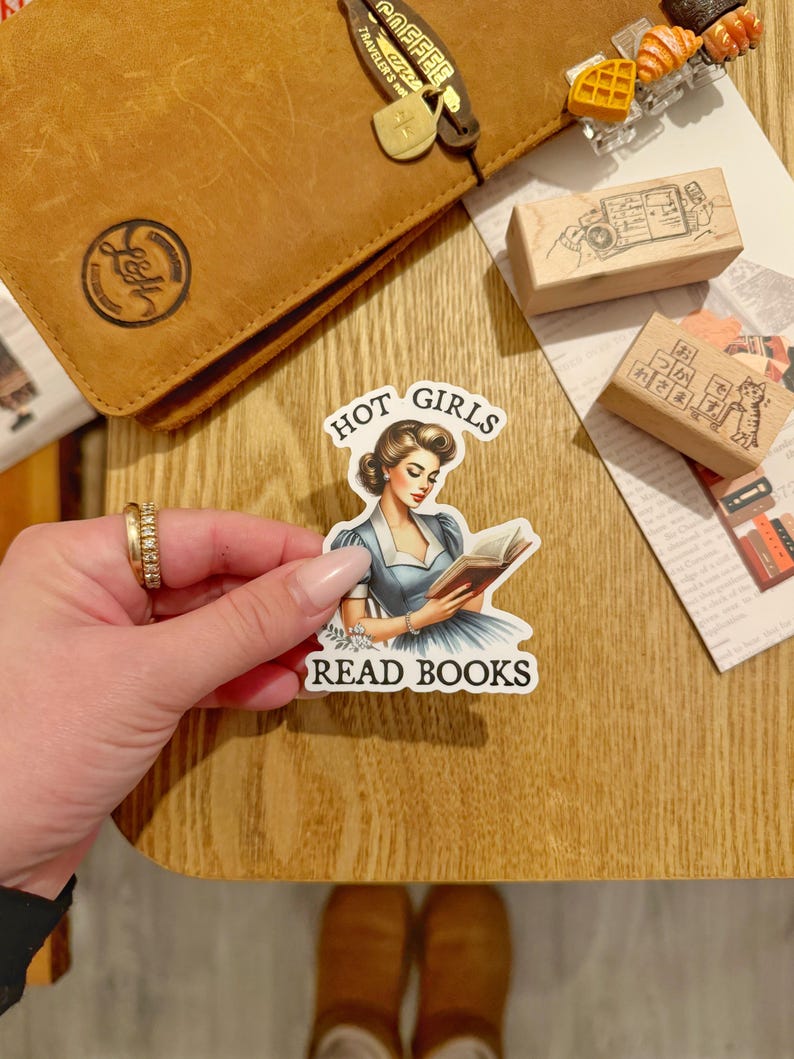 Book Vintage Vinyl Stickers