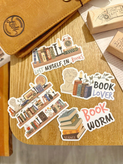 Bookshelf Vinyl Stickers