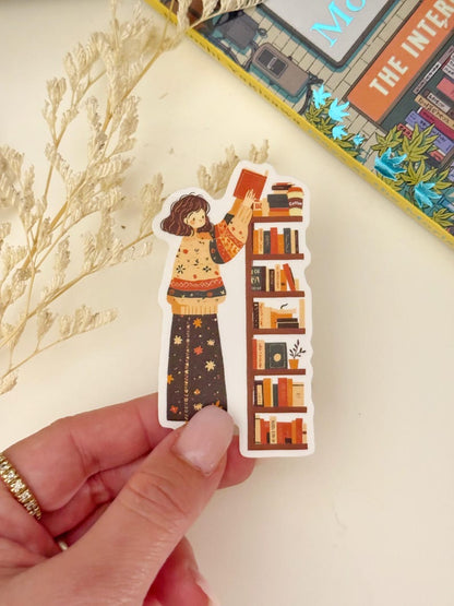 Cute Book Girl Stickers