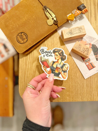 Book Vintage Vinyl Stickers
