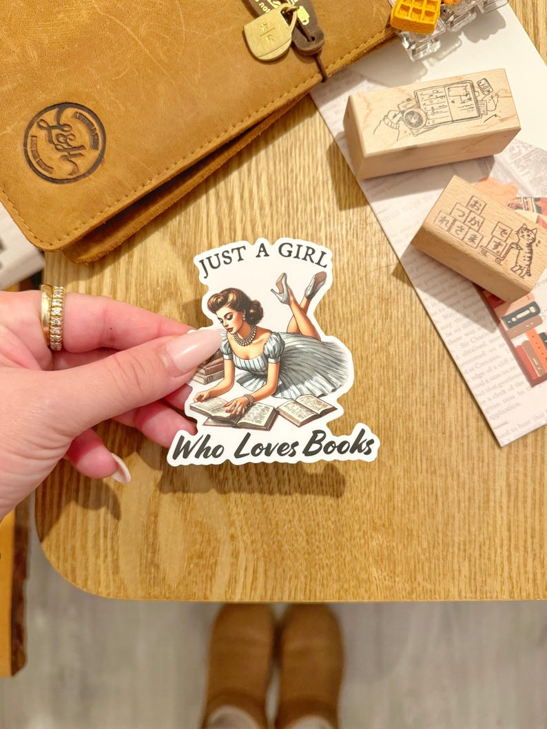 Book Vintage Vinyl Stickers