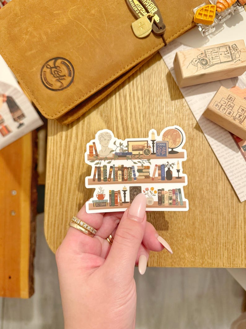 Bookshelf Vinyl Stickers