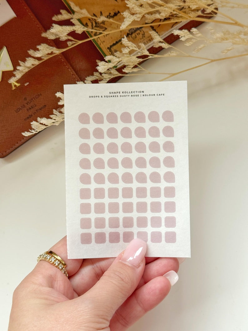 Planner Drops and Squares Washi Stickers