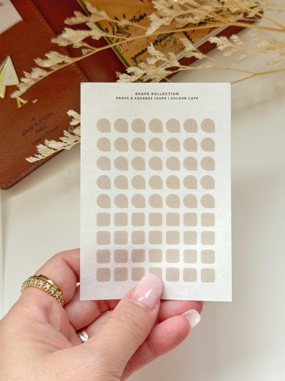 Planner Drops and Squares Washi Stickers