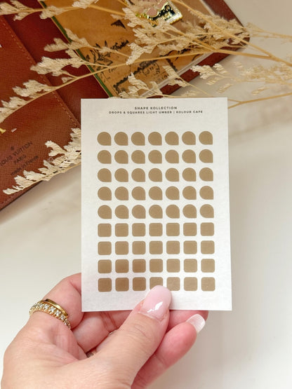 Planner Drops and Squares Washi Stickers