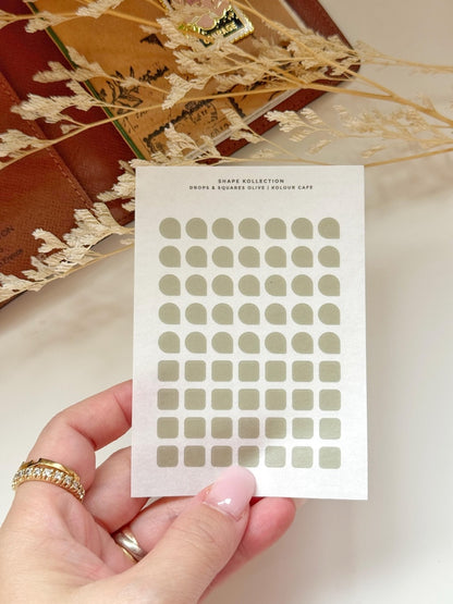 Planner Drops and Squares Washi Stickers