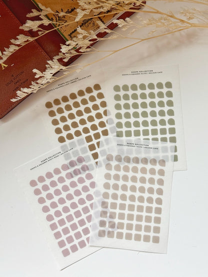 Planner Drops and Squares Washi Stickers