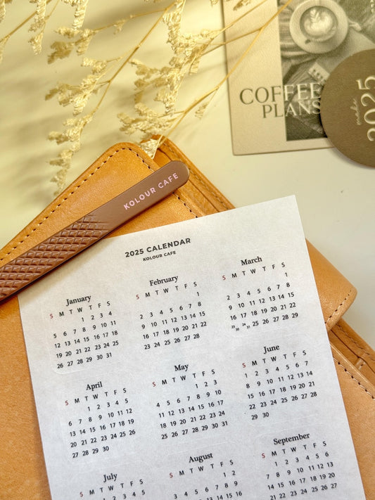 2025 Mini Monthly Calendar Stickers