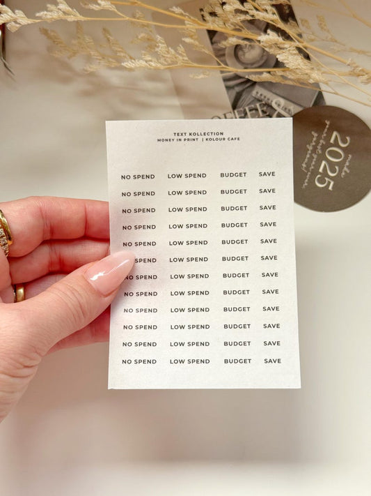 Functional Text Stickers | Money