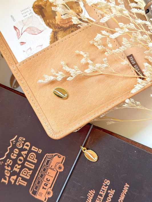 Planner Magnet Charm | Gold & White Coffee Bean