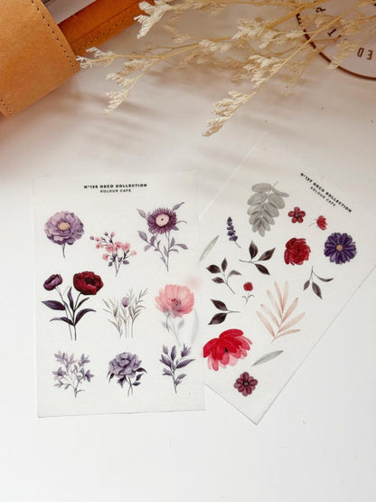 Floral Stickers in Purple and Pink | N136 N137