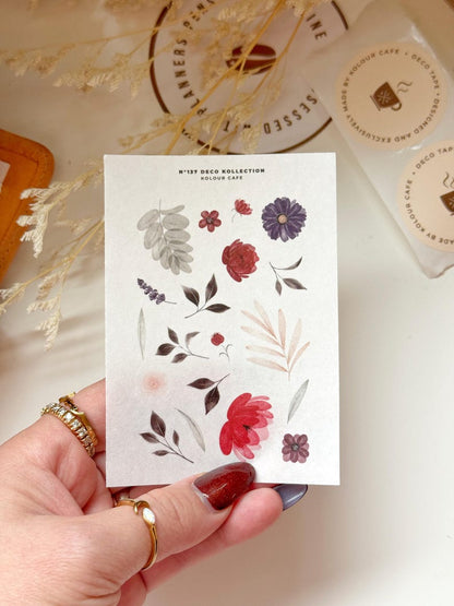 Floral Stickers in Purple and Pink | N136 N137
