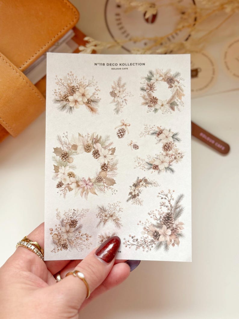 Watercolor Christmas Sticker Set | N116 117 118